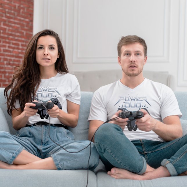 Playera gris elegante para juegos Power Duo (Subido por el creador)