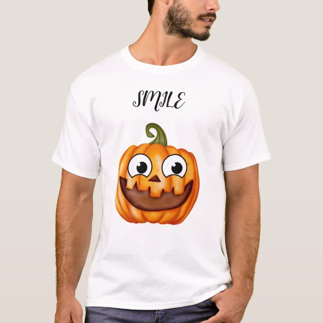 Playera Happy polka dots pumpkin thanksgiving (Anverso)