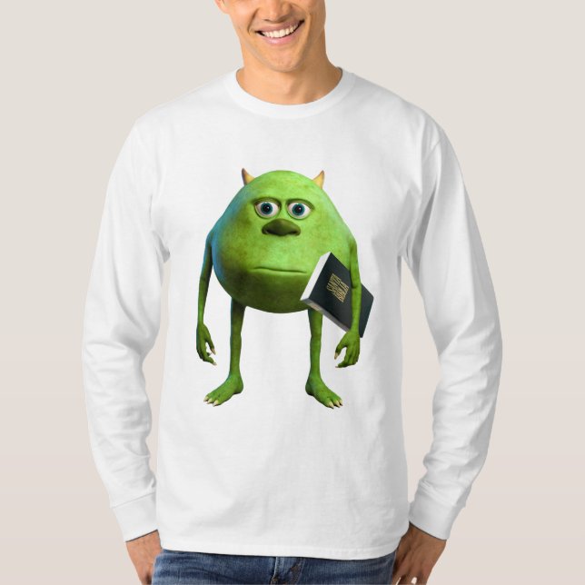 Playera Manga Larga Mike Wazowski con Biblia (Anverso)