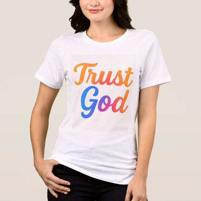 Playera Mujeres Confiar En Dios (Anverso)