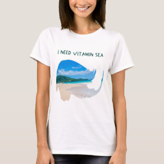 playera ola de agua y peces, fluye como el agua