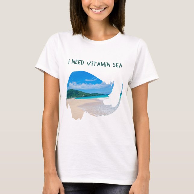 playera ola de agua y peces, fluye como el agua (Anverso)