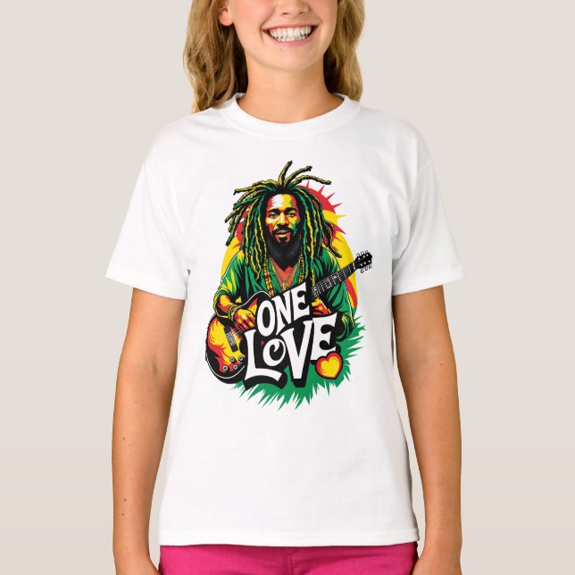 Playera One Love el Rey del Reggae (Anverso)