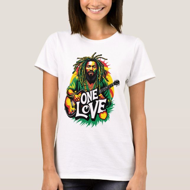 Playera One Love el Rey del Reggae (Anverso)
