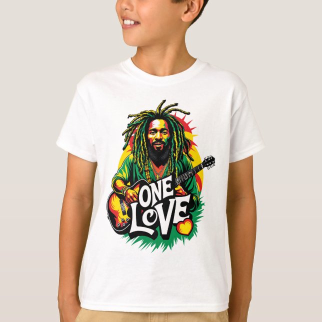 Playera  One Love el Rey del Reggae (Anverso)