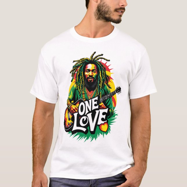 Playera  One Love el Rey del Reggae (Anverso)