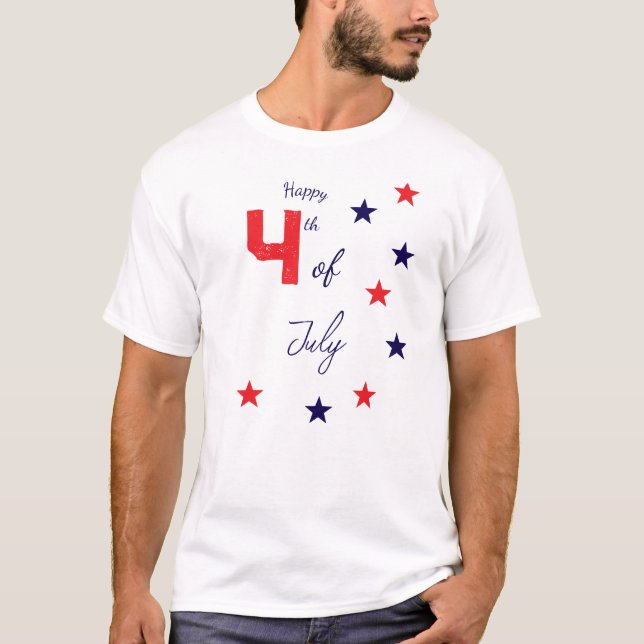 playera para hombre para el día de 4 de julio  (Anverso)