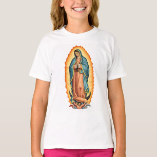 Playera para niña de la Virgen Bendita de Guadalup