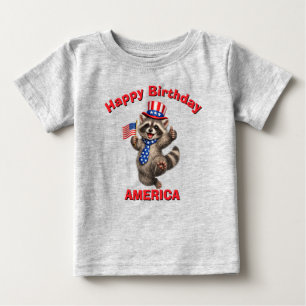 Playera Patriótica de Niño Mapache (5v)