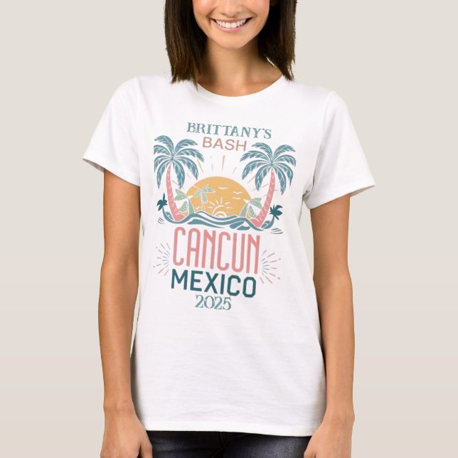 Playera Personalizada para Despedida de Soltera en (Anverso)