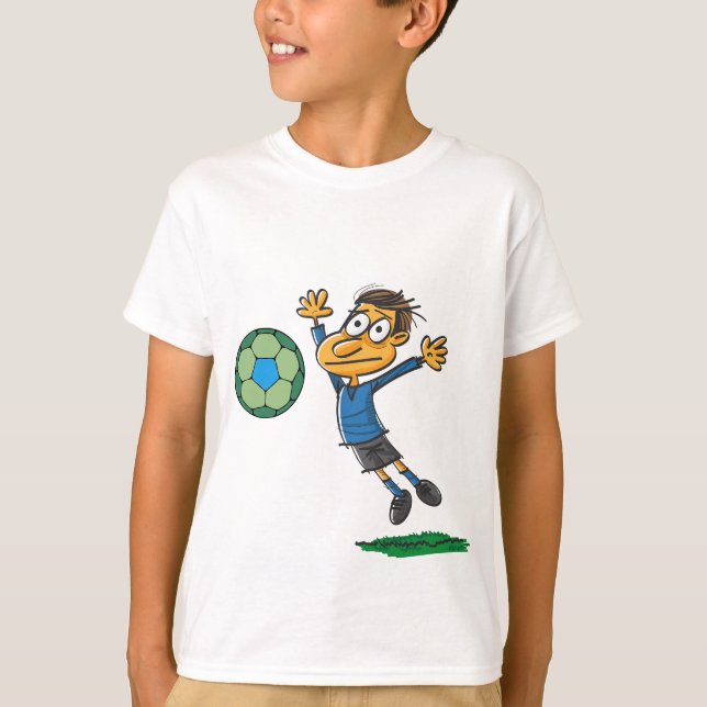 Playera Portero De Fútbol Saltando (Anverso)