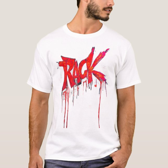 Playera RACK Graffiti Goteo Rojo Fuego Urbano (Anverso)