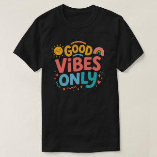 Playera retro colorida con vibra positiva