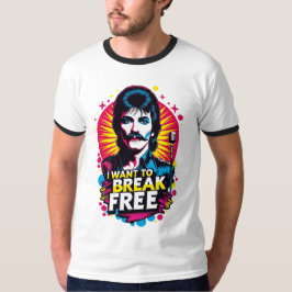 Playera ringer I Want to Break Free
