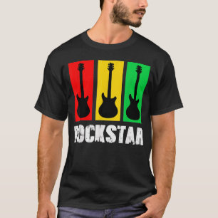 Playera Rockstar Kids Camiseta Vintage Guitarra