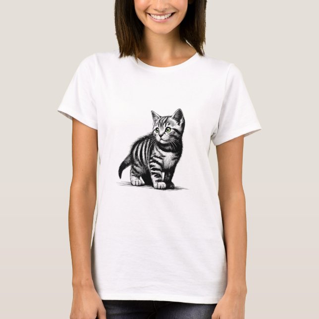 Playera Tiny Tiger - Whiskered Wonder Illustration (Anverso)