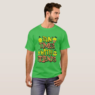 Playera Verde Neon "Diversión con Amigos" para Hom