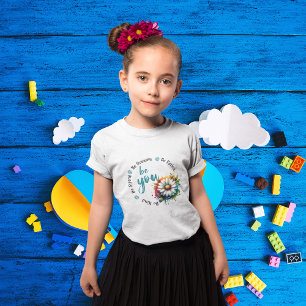 Playera Watercolor Flower Design and Motivacional