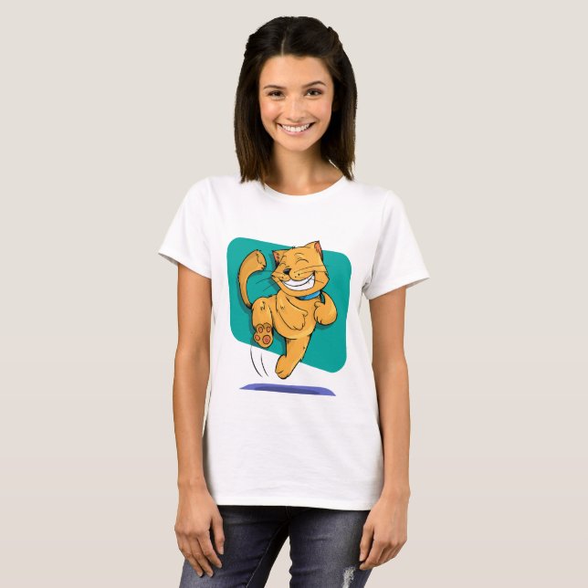 Playeras con diseño de gatos (Anverso completo)