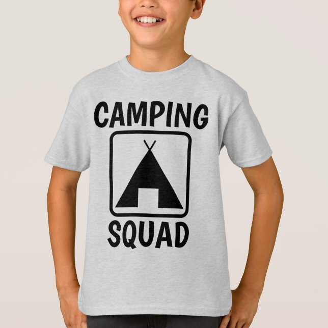 Playeras para niños CAMPING SQUAD (Anverso)