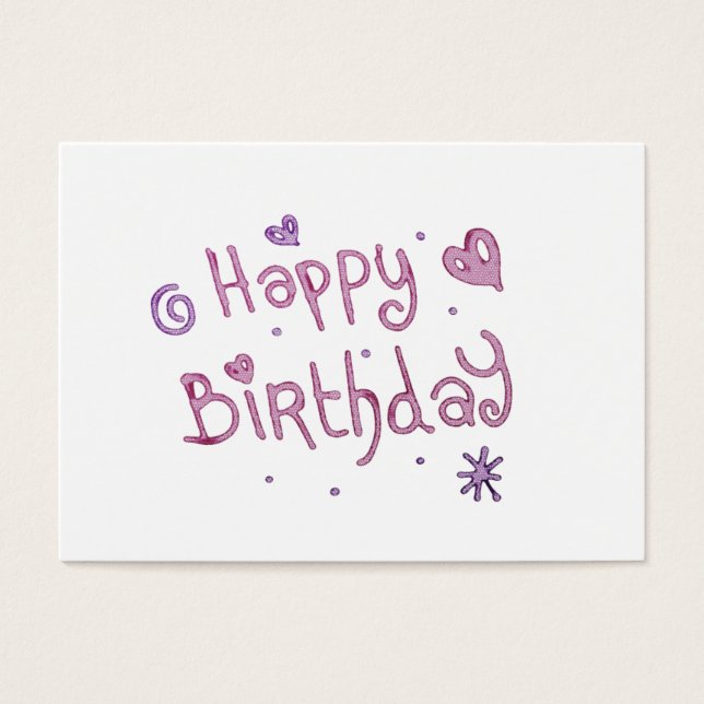 Playful Happy Birthday Text (Frente)