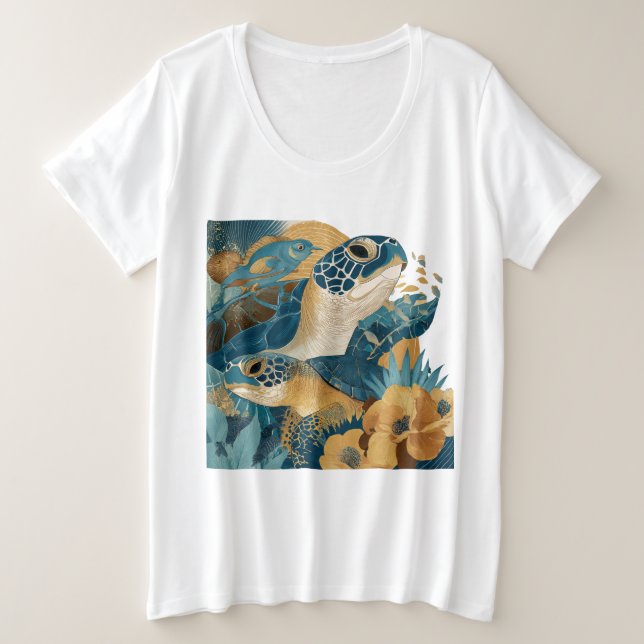 Playful Ocean Animals Summer T-Shirt Gift (Anverso del diseño)
