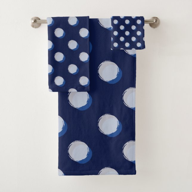 Playful Polka Dots Blue Navy (In situ)