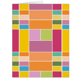 Playful Springtime Geometric Blocks tarjeta de sal