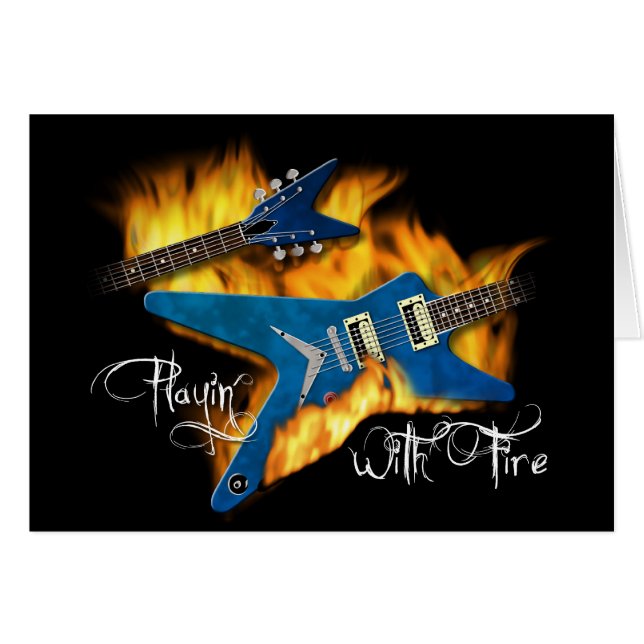 Playin con la guitarra del fuego (Anverso (Horizontal))