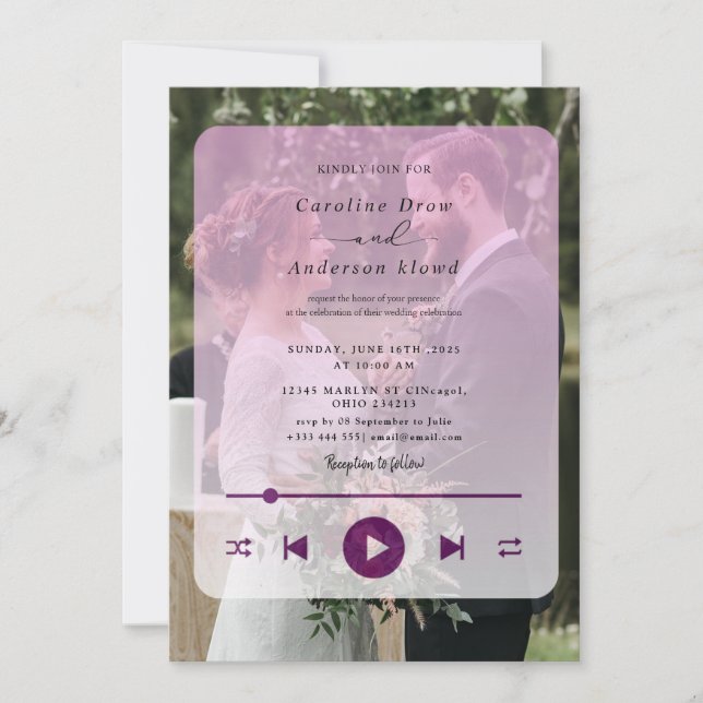 Playlist wedding Invitation (Anverso)