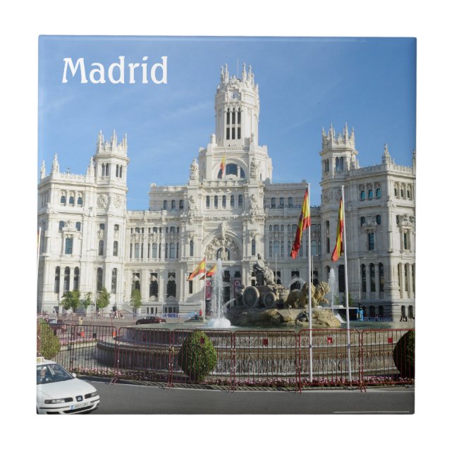 Plaza de Cibeles, teja de Madrid (Frente)