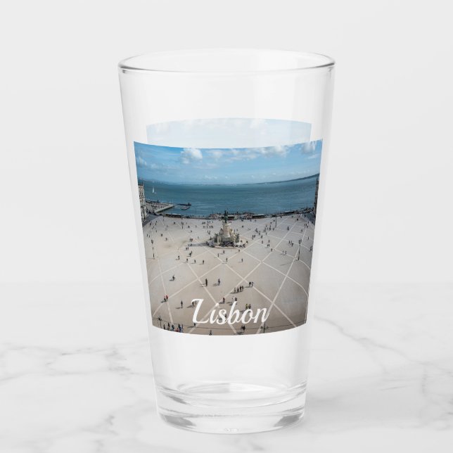 Plaza de Comercio desde arriba en Lisboa, Portugal (Anverso)