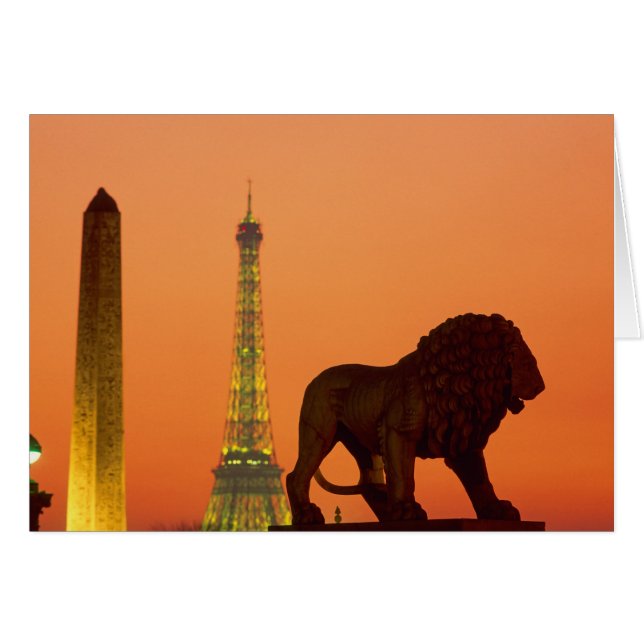Plaza de la Concorde; Torre Eiffel; Obelisco; (Anverso (Horizontal))