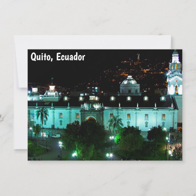 Plaza de la Independencia, Quito, tarjeta Ecuador (Anverso)