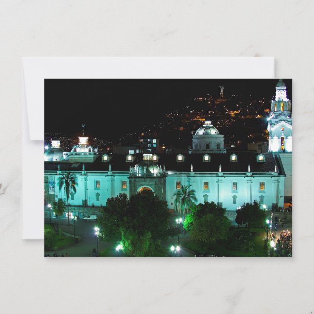 Plaza de la Independencia, Quito, tarjeta Ecuador (Anverso)