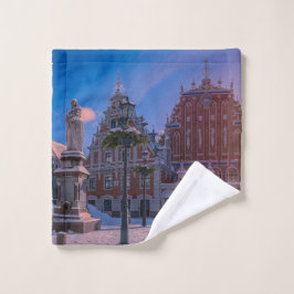 Plaza del ayuntamiento de Riga en papel de lienzo 