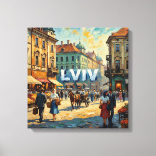 Plaza del Mercado de Lviv Ucrania Arte de Pared Vi