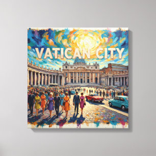 Plaza del Vaticano Grandeza Soleada Lienzo