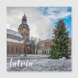 Plaza Dome con árbol de Navidad en Riga