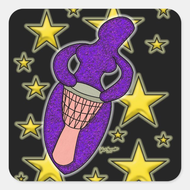 Plaza Pegatina de la diosa del tambor (Anverso)