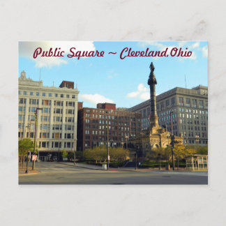Plaza Pública, postal de Cleveland Ohio