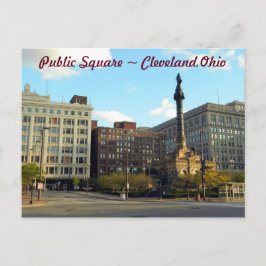 Plaza Pública, postal de Cleveland Ohio