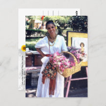 Plaza San Jacinto Flower Lady - V postal