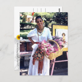 Plaza San Jacinto Flower Lady - V postal