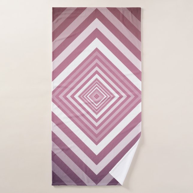Plazas modernas de degradado rosa y blanco (Toalla de baño)