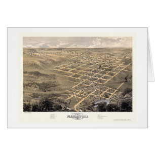 Pleasant Hill, mapa panorámico del MES - 1869