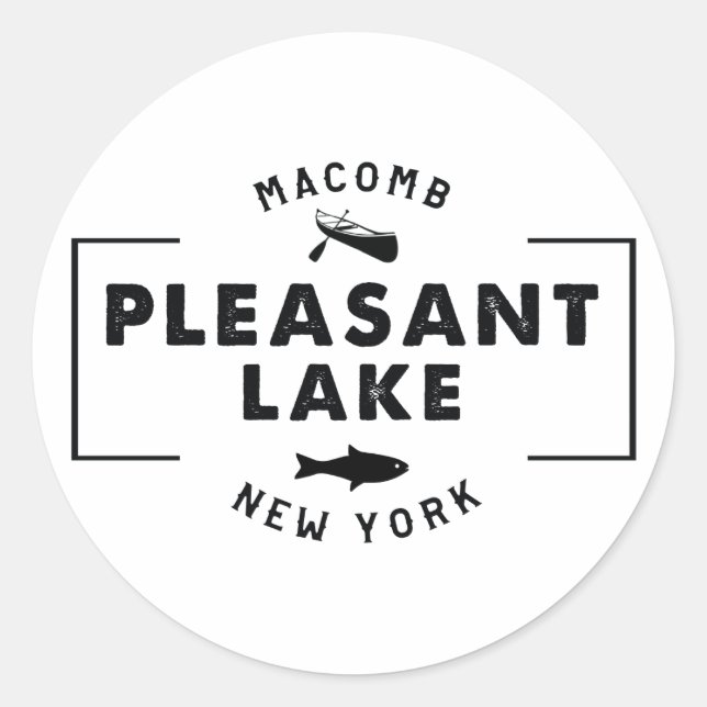 Pleasant Lake pegatina (Anverso)