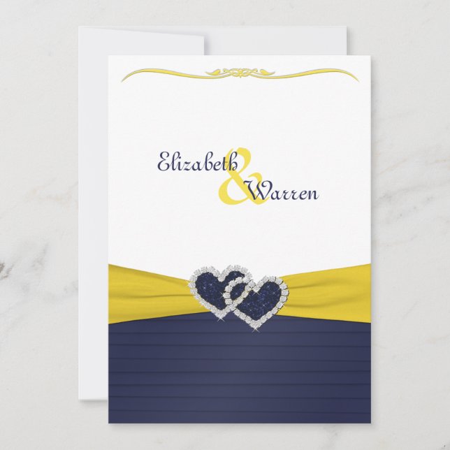 Pleats azules y la invitación a la boda del corazó (Anverso)
