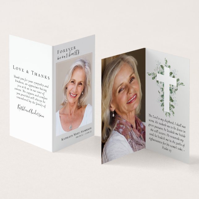 Plegado para siempre en nuestra tarjeta de oración (Interior y exterior)