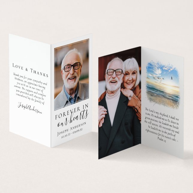 Plegado para siempre en nuestra tarjeta de oración (Interior y exterior)